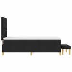vidaXL Lit à ressorts avec matelas et banc noir 80x200 cm en tissu