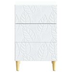 vidaXL Table de chevet Blanc 43 x 39 5 x 66 5 cm Bois d'ingénierie