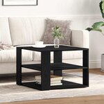 vidaXL Table Basse Chêne noir 59 5 x 59 5 x 40 cm Bois d'ingénierie