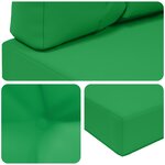 vidaXL Coussin de canapé d'extérieur 2 Pièces Vert Polyester