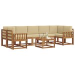 vidaXL Ensemble de canapés d'extérieur 8 Pièces Naturel et Beige