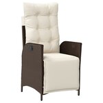 vidaXL Ensemble de 5 pièces de salle à manger de jardin Rattan Poly marron