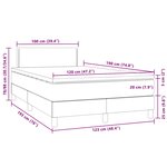 vidaXL Sommier à lattes de lit avec matelas LED gris foncé 120x190 cm