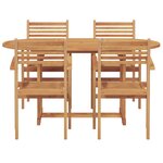 vidaXL Ensemble de salle à manger pour jardin 5 Pièces Marron