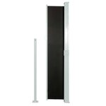 vidaXL Auvent latéral rétractable 160 x 500 cm Noir