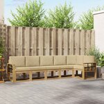 vidaXL Ensemble de canapés d'extérieur 6 pc Blanc et Beige Polyester