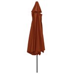 vidaXL Parasol d'extérieur avec mât en métal 390 cm terre cuite
