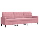 vidaXL Ensemble de canapés 2 Pièces avec coussins Rose Velours