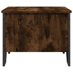 vidaXL Table basse chêne fumé 75x51x40 cm bois d'ingénierie