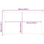 vidaXL Voile d'ombre Orange et marron 5 x 3 m 100   polyester Oxford