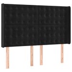 vidaXL Sommier à lattes de lit matelas et LED Noir 140x190 cm Velours