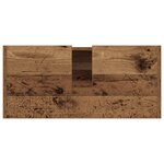 vidaXL Coiffeuse Rustique de Salle de Bain Bois Vieilli Bois Massif Moyen