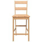 VidaXL Tabourets de bar 2 Pièces naturel bois massif d'hévéa