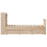 vidaXL Lit bibliothèque sans matelas 100x200 cm bois massif de pin