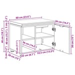 vidaXL Banc d'entrée avec coussin Uni Gris béton 60 x 38 x 46 cm