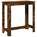 vidaXL Table de bar chêne fumé 102x50x103 5 cm bois d'ingénierie