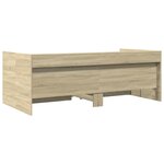vidaXL Lit de jour avec tiroirs sans matelas chêne sonoma 90x200 cm