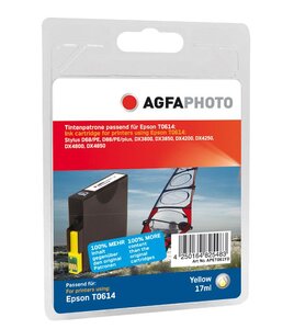 Cartouche jet d'encre compatible remplace epson t0614 jaune agfaphoto