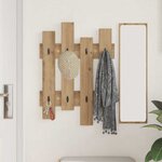 vidaXL Porte-manteau mural chêne artisanal 60 x 3 x 82 cm