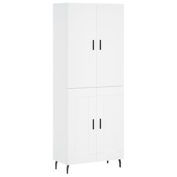 vidaXL Buffet haut Blanc 69 5x34x180 cm Bois d'ingénierie