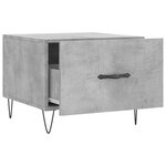 vidaXL Tables basses 2 Pièces gris béton 50x50x40 cm bois d'ingénierie