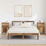 vidaXL Cabinet de chevet avec tiroir 2 Pièces Bois ancien 40 x 35 x 70 cm