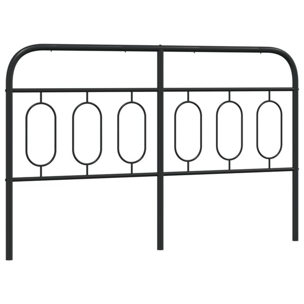 vidaXL Tête de lit métal noir 150 cm