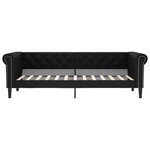 vidaXL Lit de jour sans matelas noir 100x200 cm similicuir