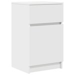 vidaXL Tables de chevet 2 Pièces blanc 39x35x65 cm bois d’ingénierie