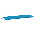 vidaXL Coussins de banc de jardin lot de 2 bleu clair tissu Oxford