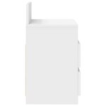 vidaXL Tables de chevet 2 Pièces avec 2 tiroirs blanc 40x33x60 cm