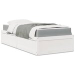 vidaXL Lit avec matelas blanc 90x200 cm bois massif de pin