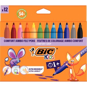 Etui de 12 feutres Confort Jumbo assortis