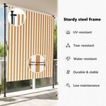 vidaXL Store roulant d'extérieur orange et blanc 200x270cm tissu acier
