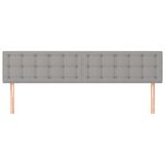 vidaXL Têtes de lit 2 Pièces Gris clair 100x5x78/88 cm Tissu
