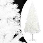 vidaXL Arbre de Noël artificiel aiguilles réalistes blanc 180 cm