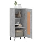 vidaXL Buffet Gris béton 34 5x34x90 cm Bois d'ingénierie