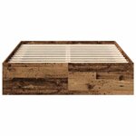 vidaXL Cadre de lit sans matelas vieux bois 140x200 cm bois ingénierie