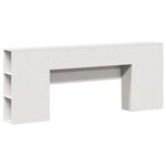 vidaXL Tête de lit avec rangement blanc 200 cm bois massif de pin