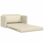 vidaXL Canapé-Lit 110cm Crème Simili cuir