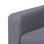 vidaXL Canapé à 3 places tissu gris