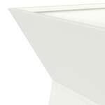 vidaXL Potte de jardin Pillar avec bol blanc 40x40x100 cm en acier.
