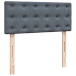 vidaXL Sommier à lattes de lit et matelas gris foncé 120x190cm velours