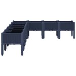 vidaXL Jardinière avec pieds bleu gris 200x160x42 cm PP