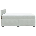 vidaXL Sommier à lattes de lit et matelas Gris clair 160x200cm Velours