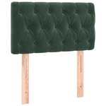 vidaXL Sommier à lattes de lit et matelas Vert foncé 80x200 cm Velours
