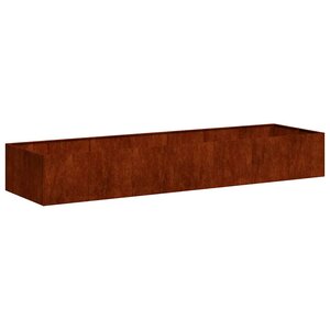 vidaXL Jardinière rouillé 280x80x40 cm acier inoxydable