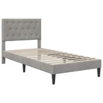 vidaXL Cadre de lit avec matelas Gris clair 90 x 190 cm Velours