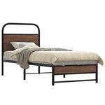 vidaXL Cadre de lit sans matelas 80x200cm chêne marron bois ingénierie