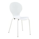 Lot de 4 chaises de salle à manger 85 x 48 x 50 cm moderne design robuste blanc 03_0009816